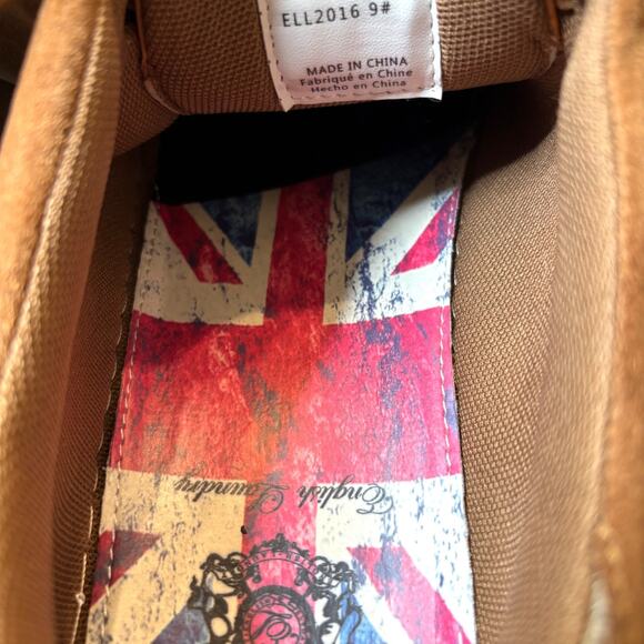 English Laundry Men’s Leather Sneakers Tan Brown Suede Accent Casual Shoes Sz 9 - Picture 11 of 11